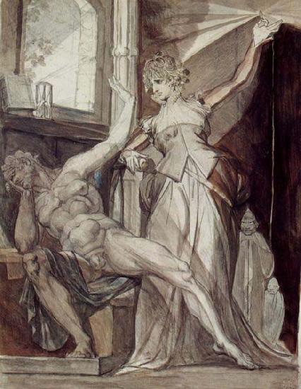 Henry Fuseli Kriemhild and Gunther, Spain oil painting art